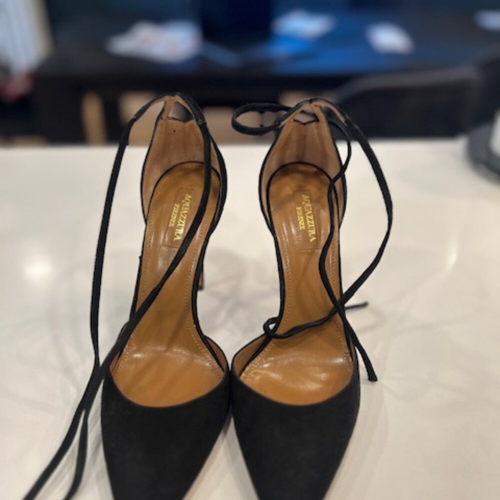 High Hell Black Suede Pumps